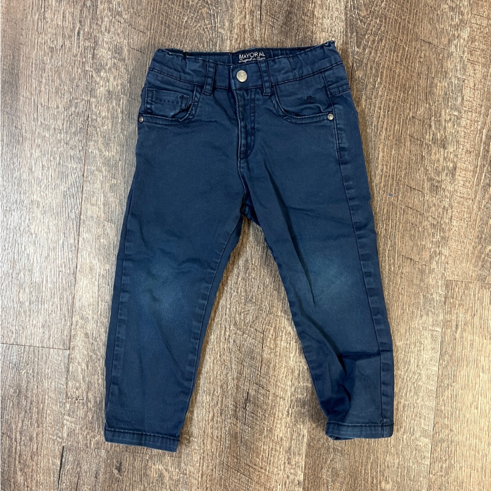 Mayoral Boys Navy Blue Slim Denim Pants